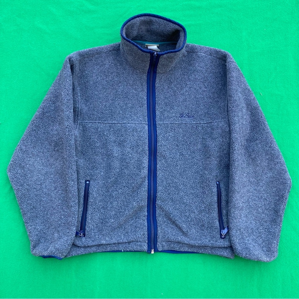 L.L. Bean Zip Up Fleece Grey Women’s Medium